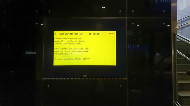 Keine Züge am 28.11. | Foto: Victoria Edlinger