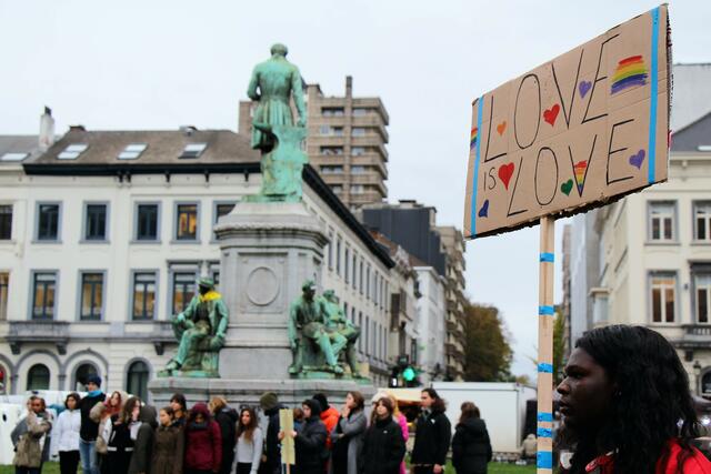 J55 Jugendlichen wurde eine Bühne geboten, ihre Forderungen an die EU zu artikulieren. | Foto: Südwind