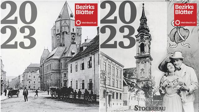 Jetzt gratis abholen: die Jahreskalender "Korneuburg Damals &amp; Heute" und "Stockerau Damals &amp; Heute". | Foto: Museumsverein Korneuburg / Edition Winkler-Hermaden