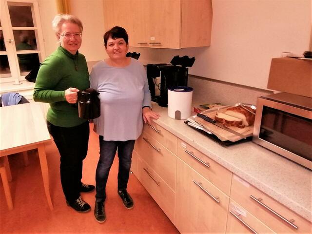 In der „Moarstube“ sorgte man für das Frühstück.  | Foto: Karl Lenz