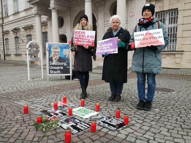 Mahnwache für Fiaker  | Foto: Vgt.at