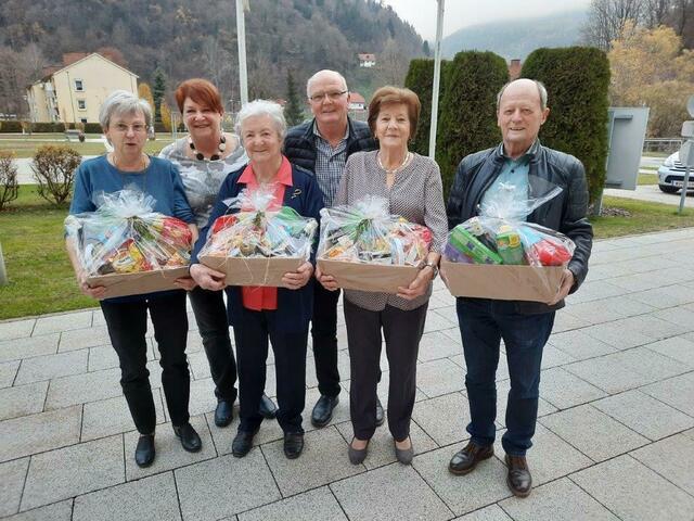 Von links: Sigrid Stückler, OG Vors. Romana Scharf, Maria Scharf, OG Stellv. Anton Lang, Edeltraud Vallant und Erich Tatschl | Foto: Pensionistenverband Frantschach-St. Gertraud