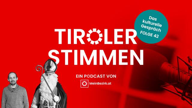 Karl Harb (re.), Obmann der Nikolaus- und Krampusgruppe Volders, zu Gast bei Redakteur Thomas Geineder im TirolerStimmen-Podcast. | Foto: Nikolaus- und Krampusgruppe Volders