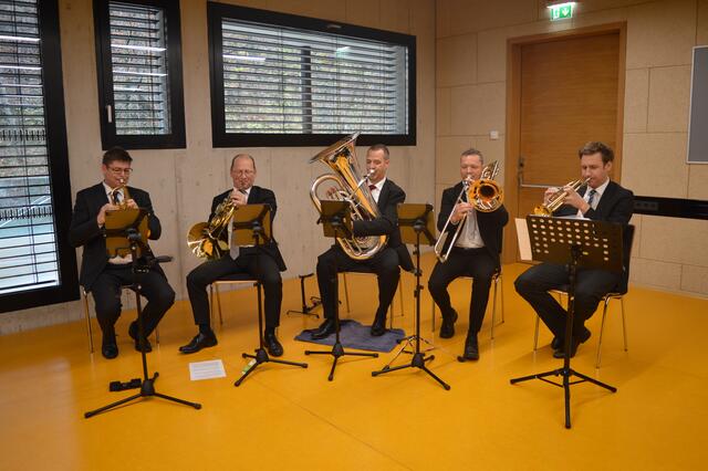 Brass Selection umrahmte die Sponsion feierlich. | Foto: Siegele