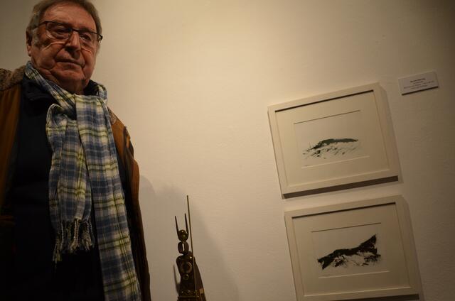 Gerold Sternig mit seinen "Landschaften"