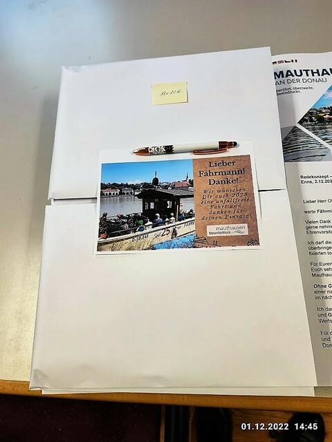 Geschenkgutscheine für die Fährmänner | Foto: Mauthausen Tourismus