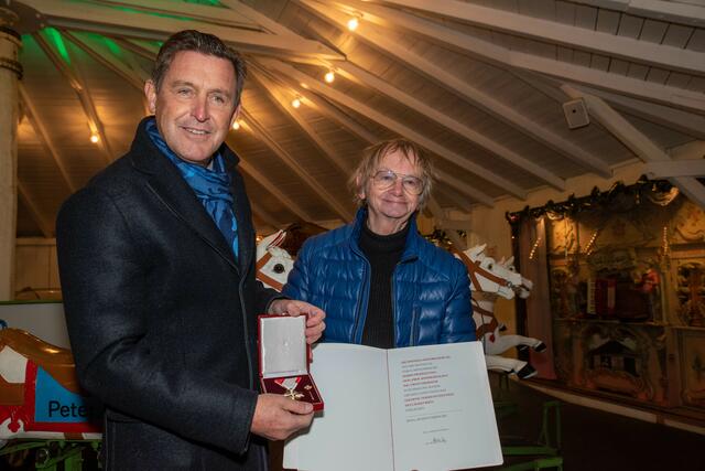Zwei Favoritner im Böhmischen Prater: Wirtschafts-Stadtrat Peter Hanke (l, SPÖ) und Ernst Hrabalek. | Foto: Markus Spitzauer