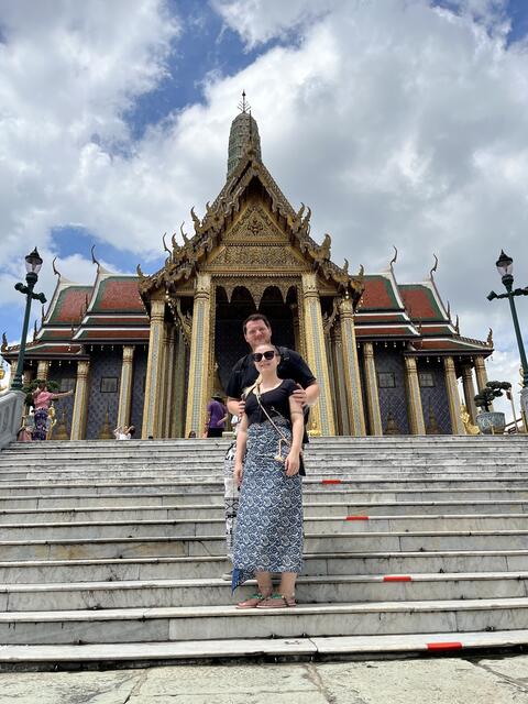 Vor dem Königspalast in Bangkok.