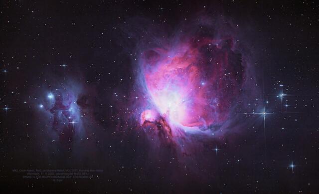 Am Sternenhimmel des Orion gibt es zahlreiche Sterne und Nebel zu sehen. | Foto: Hans Zojer