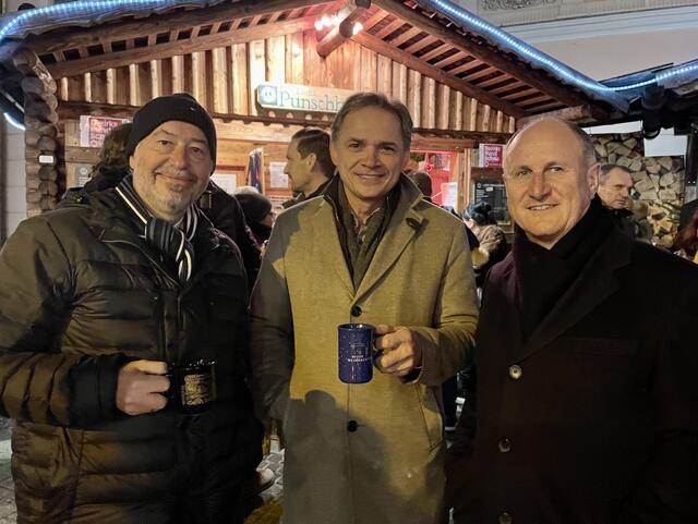 Helmut Platzer Obmann Tourismusverband, Peter Jungreithmair und Horts König | Foto: BRS