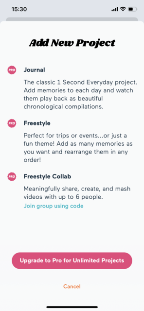 Das neue Jahr ist die Zeit der guten Vorsätze - warum nicht gleich zu Silvester mit dem Führen eines Videotagebuchs beginnen? Mit der App "1 Second Everyday - Video Diary" entsteht aus einem täglichen Foto ein Video.  | Foto: Screenshot