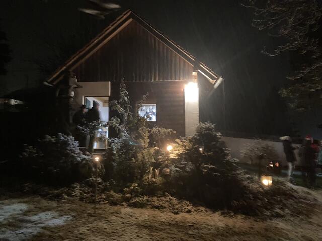 Weihnachtsstimmung kam auf, es begann zu schneien!
