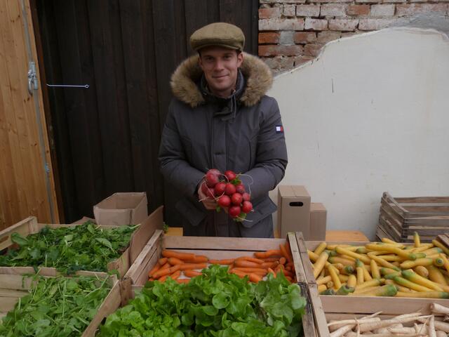 Martin Pölzer brachte das frischeste Gemüse und jede Menge gute Laune aus St. Andrä am Zicksee mit!