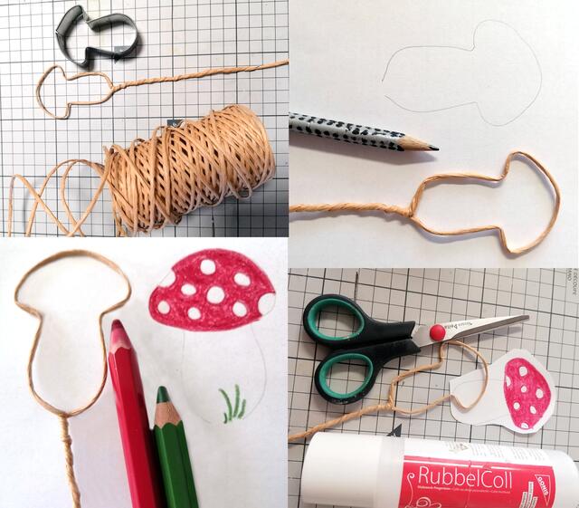 Bastelanleitung Glücksbringer aus Papierdraht. | Foto: Helga Forstner