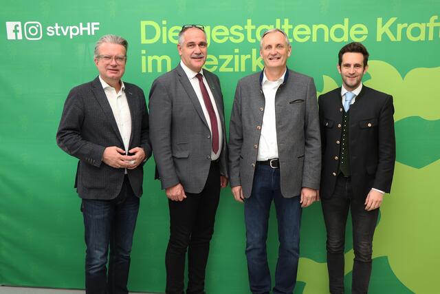 Burgau: LH Christopher Drexler, Bgm. Gregor Löffler, Vzbgm. Wolfgang Florian, LAbg. Lukas Schnitzer (v.l.). | Foto: KK