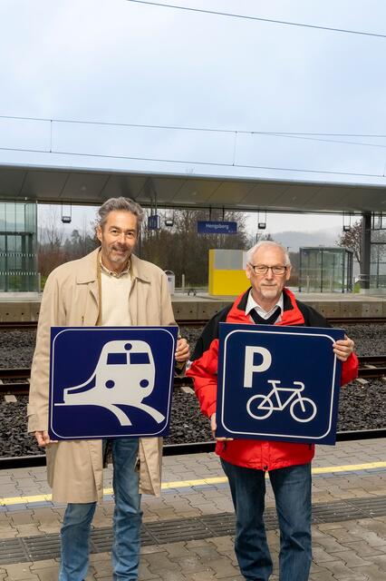 Projektleiter Dietmar Schubel und Bürgermeister Johann Mayer | Foto: ÖBB/Chris Zenz
