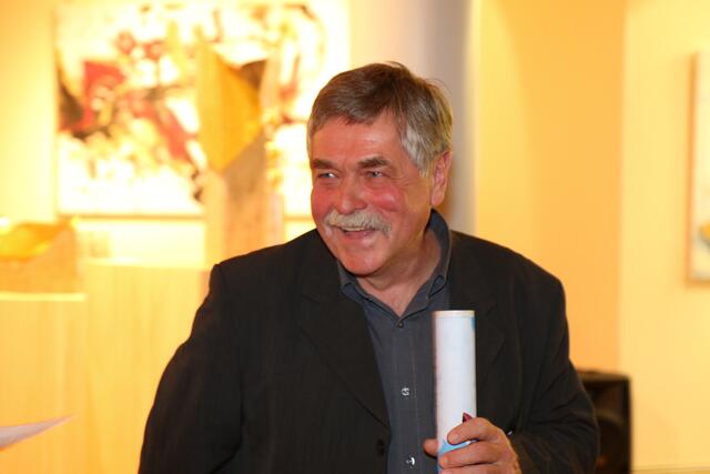 Franz Krammer bei einer Vernissage im Jahr 2017 in Kapfenberg | Foto: Archiv/Trois