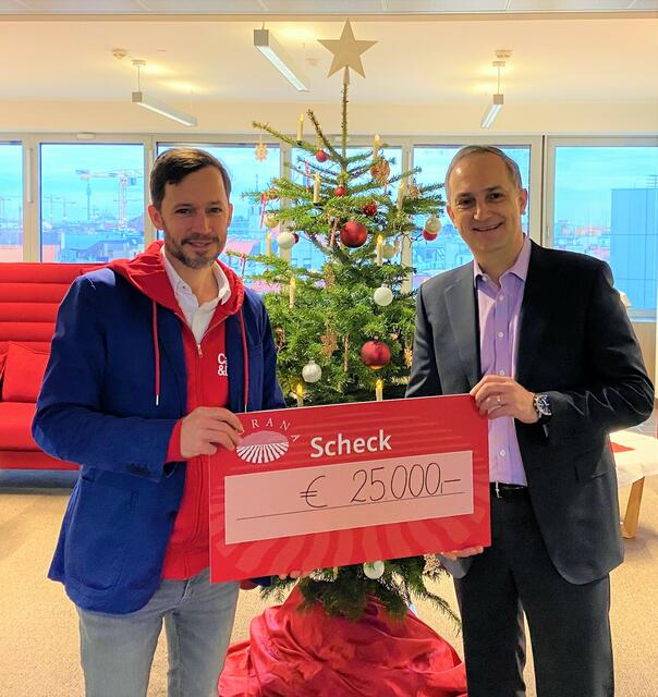 Caritas Direktor Klaus Schwertner und AGRANA-CEO Markus Mühleisen. | Foto: Agrana