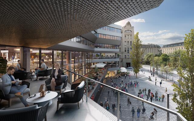 Die Bauarbeiten von dem Bürogebäudekomplex "Francis" starteten Ende April. | Foto: WOOW Studio