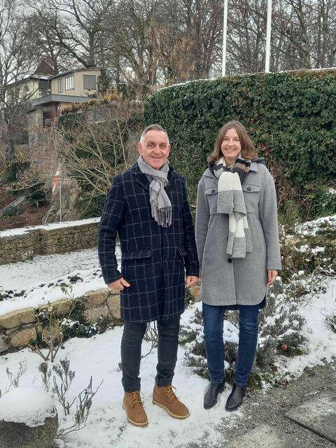 Bürgermeister Günter Streicher mit der neuen Geschäftsführerin der Landesgartenschau GmbH, Andrea Berghammer. | Foto: Stadtgemeinde Schärding 