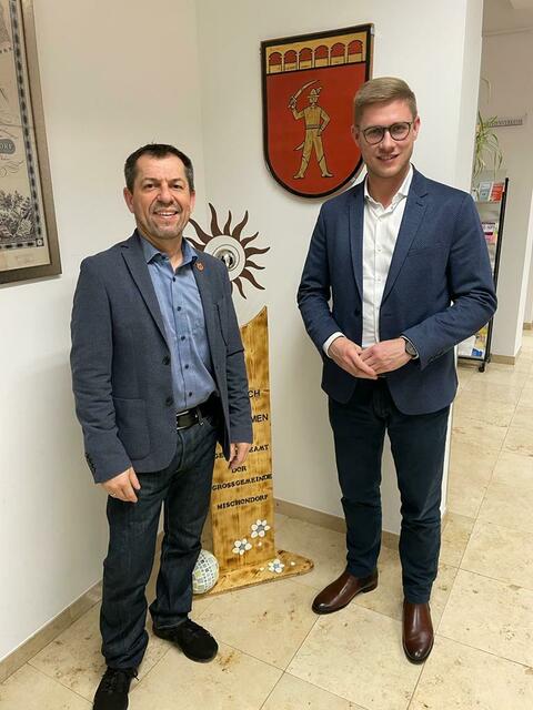 Bgm. Martin Csebits begrüßte Patrik Fazekas in Mischendorf. | Foto: ÖVP
