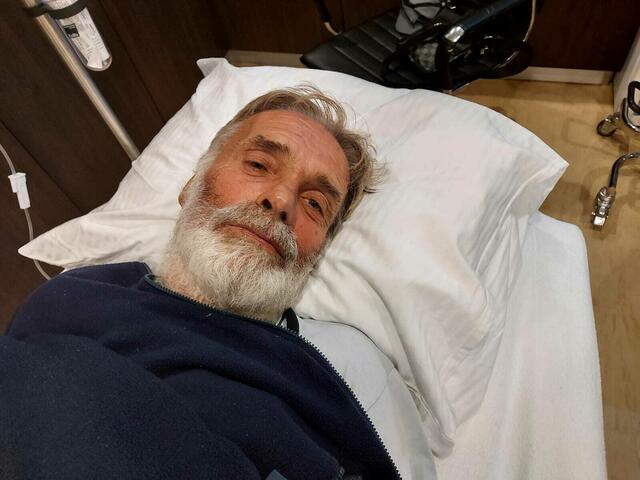 Helmut Wimmer nach seiner Rettung. | Foto: Wolfgang Pröhl