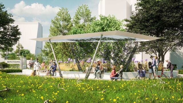 Der Mehrgenerationenplatz in der Per-Albin-Hansson-Siedlung Ost. Diese Siedlung wurde heuer moderner gestaltet. | Foto: Stadt Wien-Wiener Wohnen/BKK3