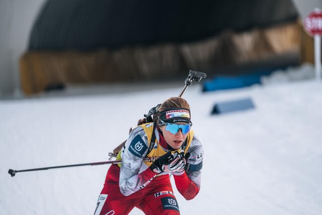 Lara Wagner in Martell/IT und Obertilliach gut in die Baiathlonsaison gestartet. | Foto: Mathieu Garcia