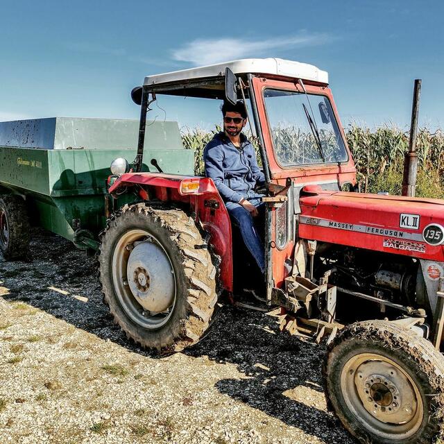 Der Alsergrunder Florian Kwauka auf seinem Weinberg in Niederösterreich. | Foto: Florian Kwauka
