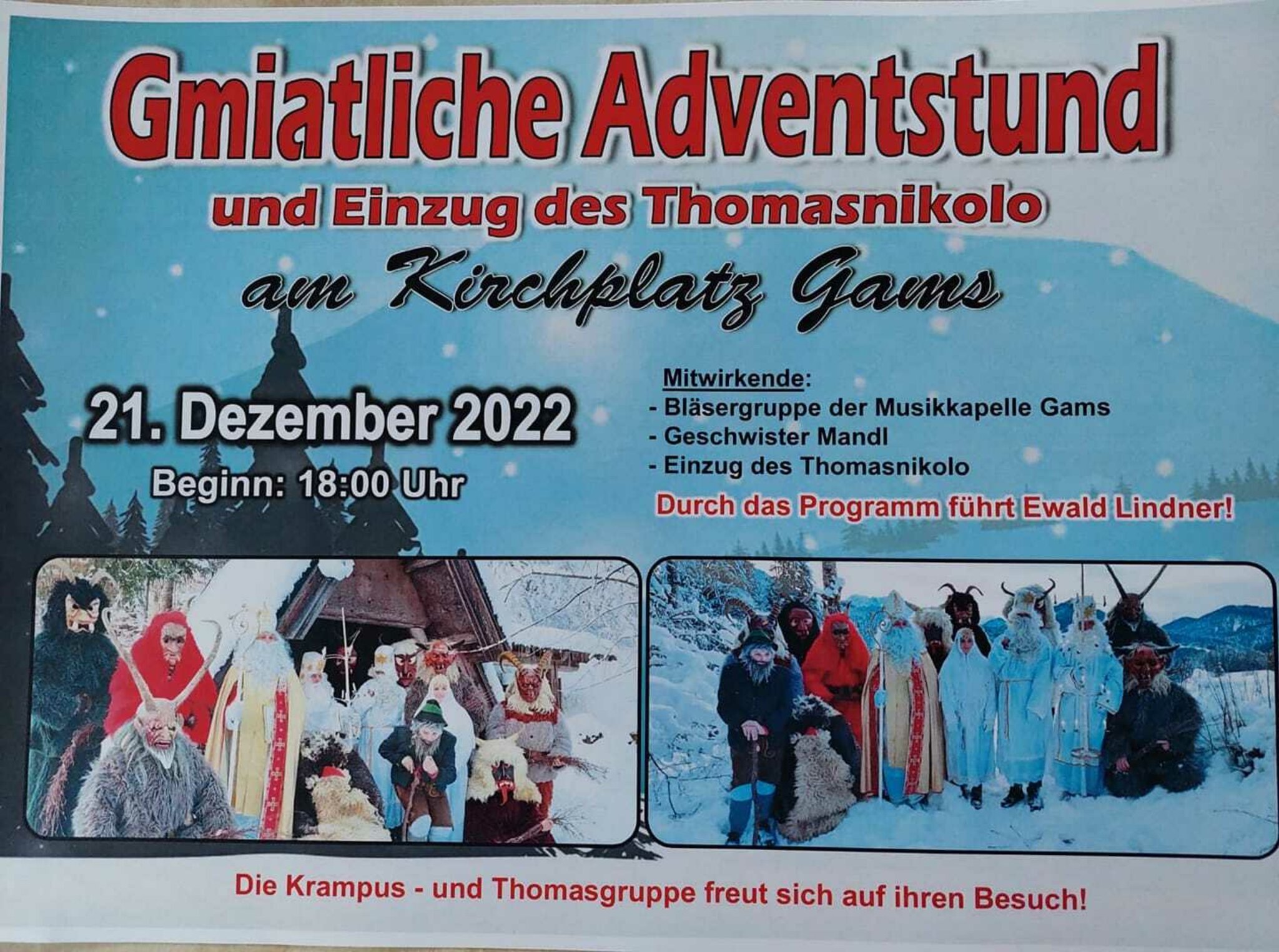 Brauchtum in der Weihnachtszeit: Der Gamser Thomasnikolo - Liezen