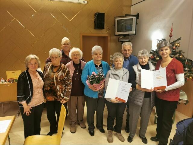 Bei der Weihnachtsfeier gab es Ehrungen. | Foto: Pensionisten Verband Österreich
