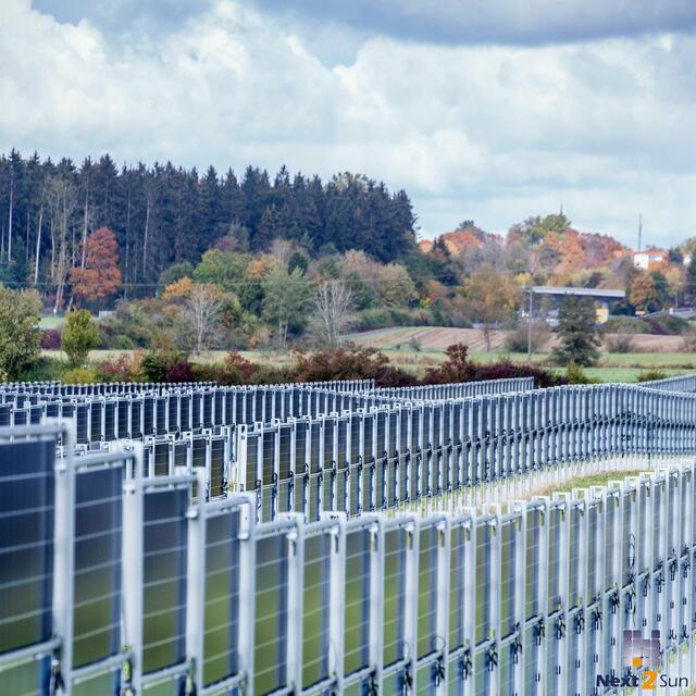 Vertikales-bifaciales-Gestellsystem. | Foto: Next2Sun
