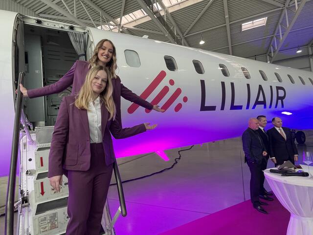 Am Dienstag wurde am Flughafen Klagenfurt die neue Fluglinie Liliair präsentiert. | Foto: MeinBezirk.at