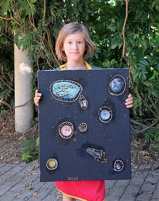 "In einer fernen Galaxie" heißt das Bild von Jacob | Foto: Lea-Céline Ambrusch