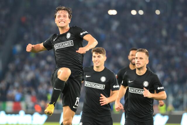 "Hoejlund-Nachfolger" William Boeving Vick, Ivan Ljubic und Tomi Horvat im Stadio Olimpico gegen Lazio Rom | Foto: GEPA