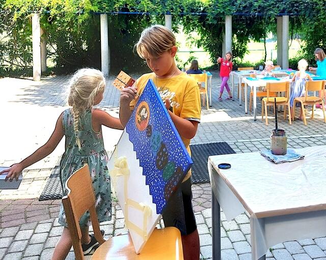 Voller Einsatz im Freiluftatelier | Foto: Lea-Céline Ambrusch