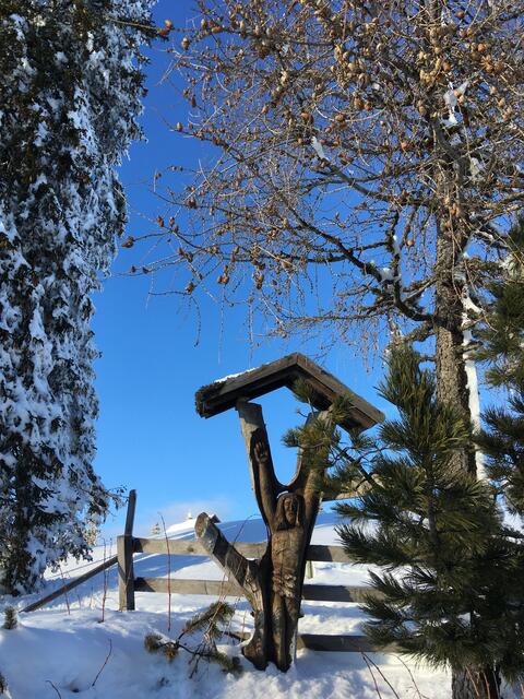 Ein Wegkreuz auf dem Weg zum Dobratsch-Gipfel!