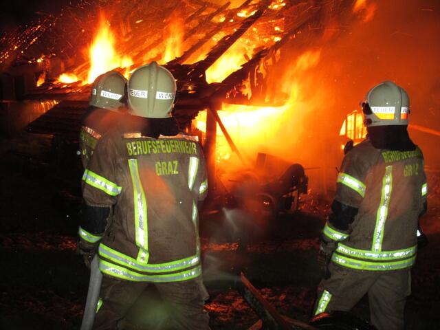 Rund um die Uhr stehen die drei Feuerwachen der Grazer Berufsfeuerwehr bereit, um binnen weniger Minuten im gesamten Stadtgebiet zum Einsatz zu gelangen.  | Foto: Berufsfeuerwehr Graz