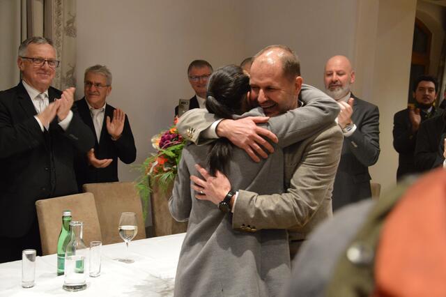 Die Glückwünsche von der Gattin