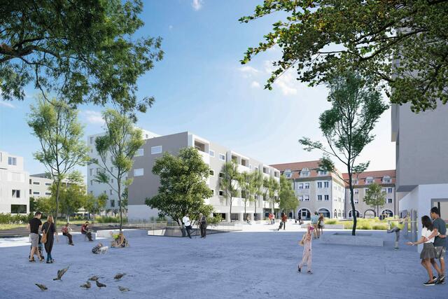 Projekt "Wimhölzel-Hinterland": Im Franckviertel baut die GWG bis 2028 rund 400 neue Wohneinheiten.  | Foto: Transparadiso
