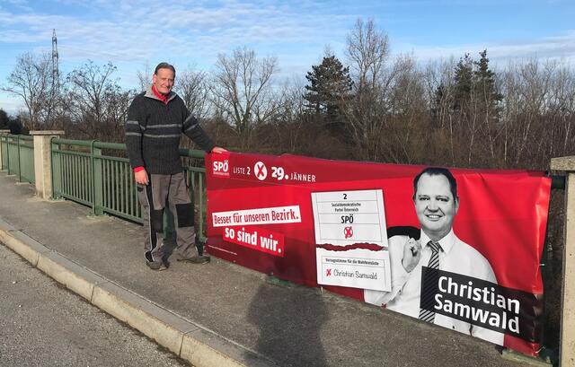 Dieses Plakat bekam Beine. | Foto: SPÖ Natschbach-Loipersbach