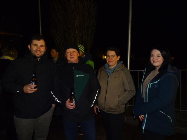 Norbert Längauer mit Manfred und Melanie Riegler und Marion Längauer