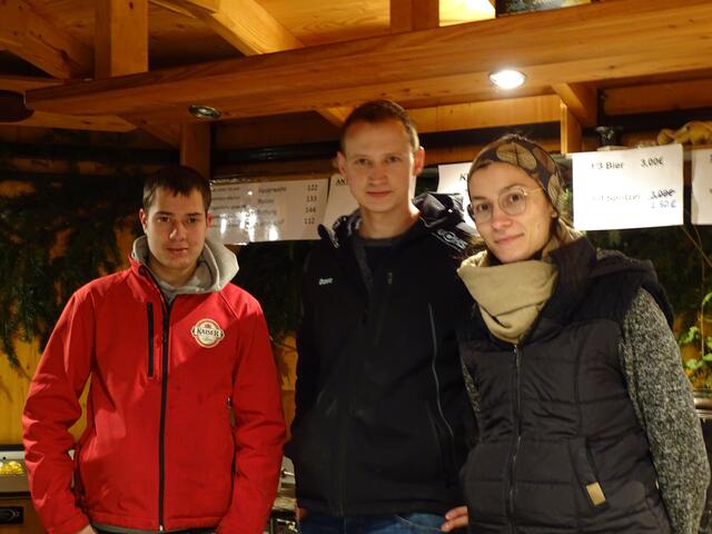 Daniel Weidenauer, David Blaimauer und Raphaela Riegler