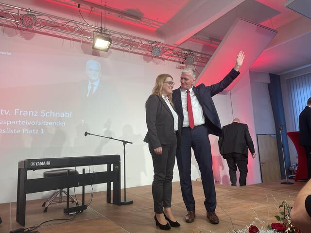 Ulrike Königsberger-Ludwig, SPÖ Bezirkvorsitzende in Amstetten, Landesliste Platz 2 und Franz Schnabl, Landesparteivorsitzender, Landesliste Platz 1