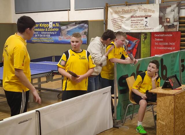 Lukas Gebert-Germ, Daniel Müllauer, Margit Kremser (Coach), Alexander Müllauer und Sven Kremser | Foto: zVg