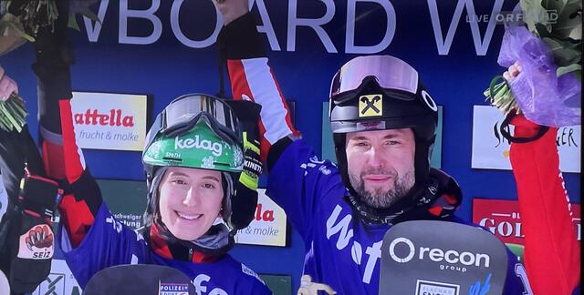 Daniela Ulbing konnte sich mit Andreas Promegger gegen die Konkurrenz durchsetzen | Foto: ORF/ Screenshot