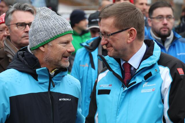 Wirtschafts- und Tourismus-Landesrat Markus Achleitner (re.) mit Markus Schröcksnadel.
