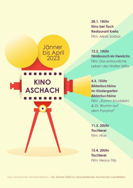 Die Kinotour geht vom Kulturausschuss Aschach an der Donau aus. | Foto: Kulturausschuss Aschach an der Donau