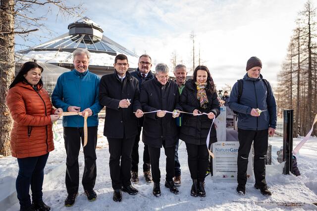 Das Besucherzentrum "Geo.Dom" und das Panoramarestaurant "oben" wurden vergangene Woche offiziell ihrer Bestimmung übergeben. | Foto: LPD Kärnten/Varh