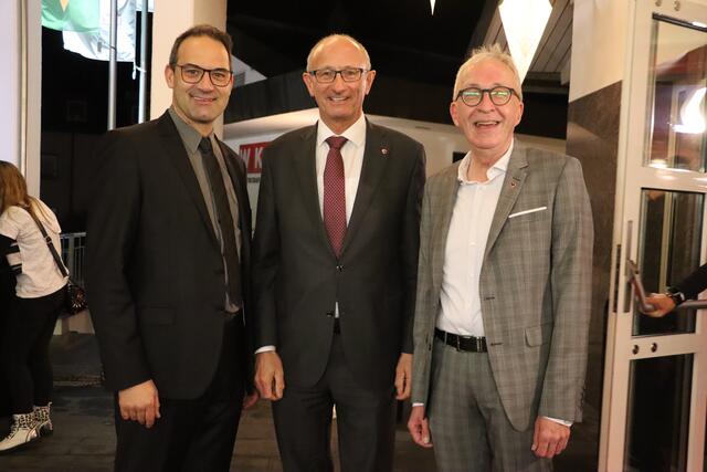 WK-Präsident Christoph Walser, LH Toni Mattle und der Landecker Bgm. Herbert Mayer (v.li.). | Foto: Siegele